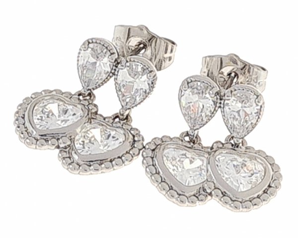 gold plated earrings with exclusive cubic zirconia