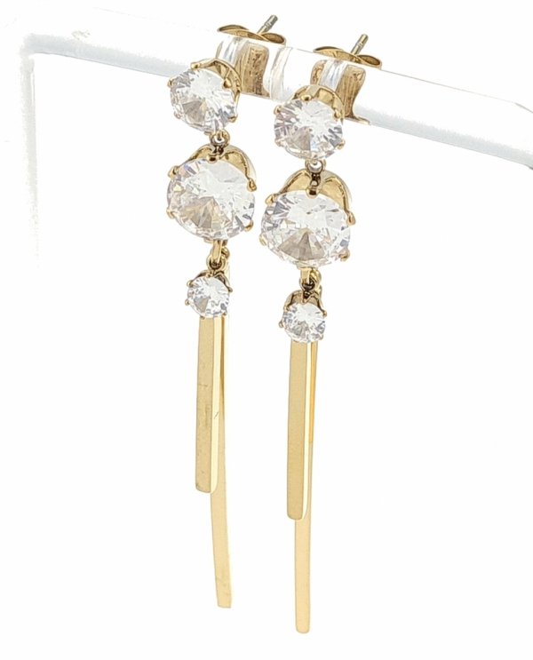 gold earrings made of stainless steel