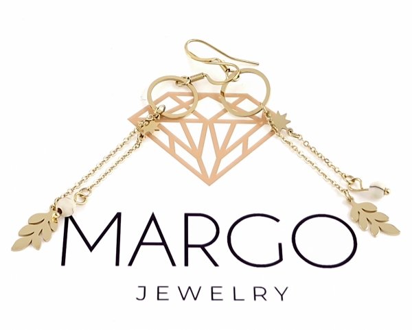 gold earrings made of stainless steel