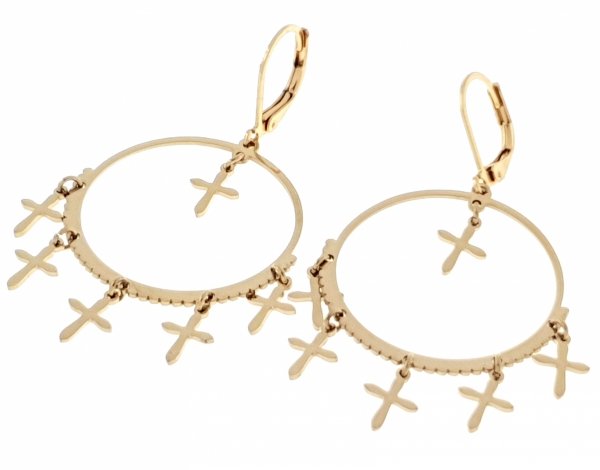 gold earrings made of stainless steel