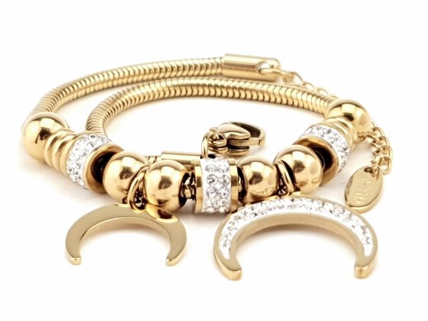 BRACELET GOLD CELEBRITY STAINLESS STEEL