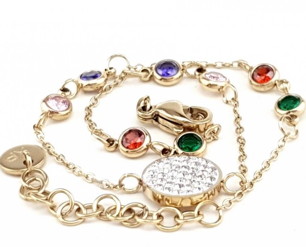 BRACELET GOLD CELEBRITY STAINLESS STEEL