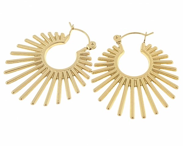 gold earrings made of stainless steel