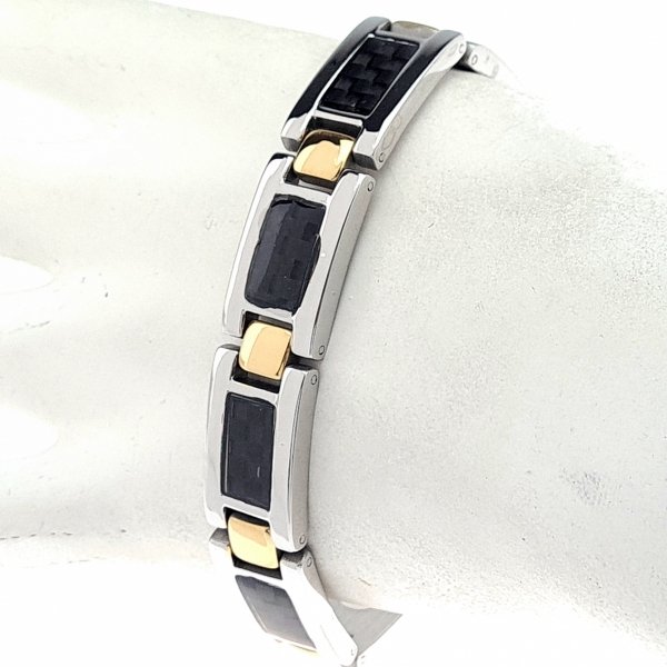 BRACELET GOLD CELEBRITY STAINLESS STEEL