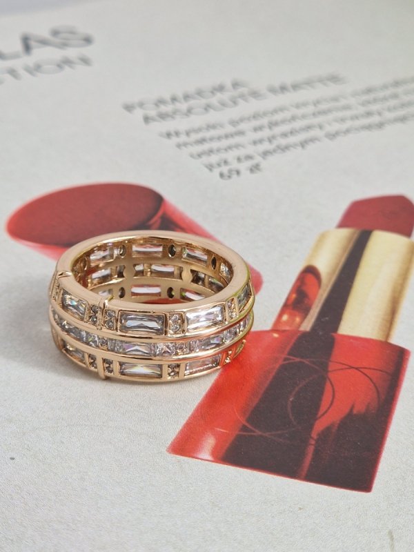 gold ring 18,60mm. gold-plated engagement xuping