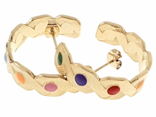gold earrings made of stainless steel
