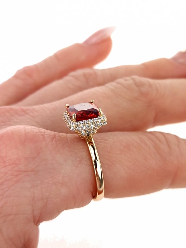 gold ring 18,60mm. gold-plated engagement xuping
