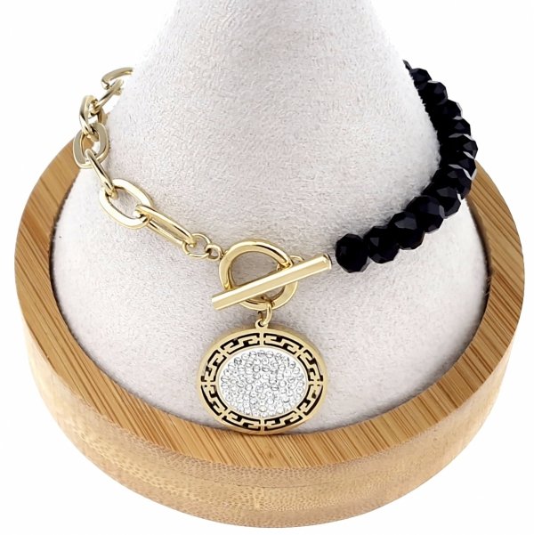 BRACELET GOLD CELEBRITY STAINLESS STEEL
