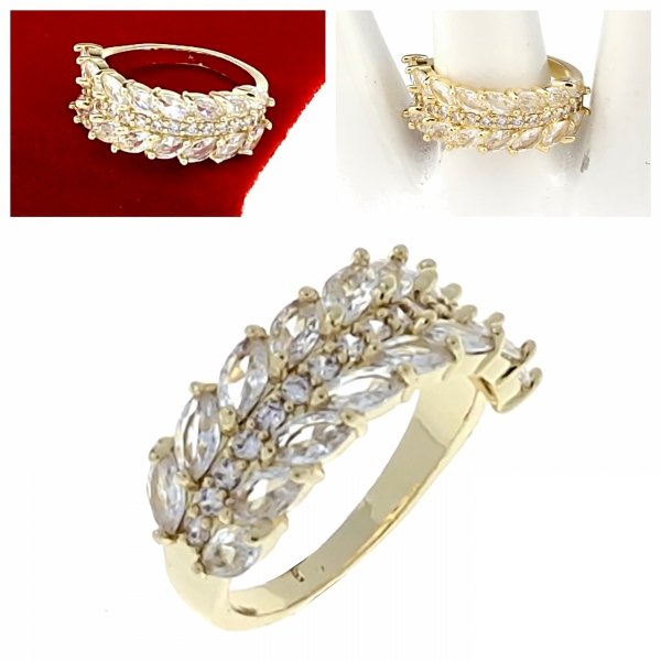 gold ring 18,60mm. gold-plated engagement xuping