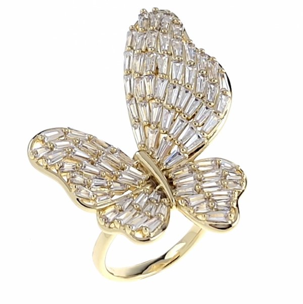 gold ring 18,60mm. gold-plated engagement xuping