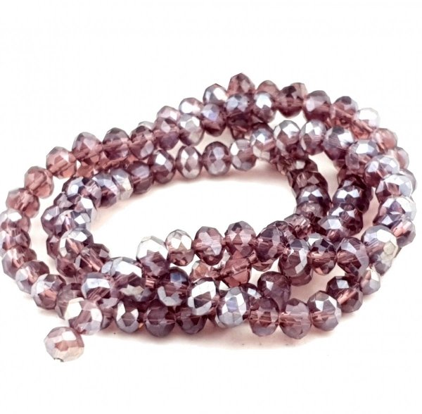 Glass beads faceted strands