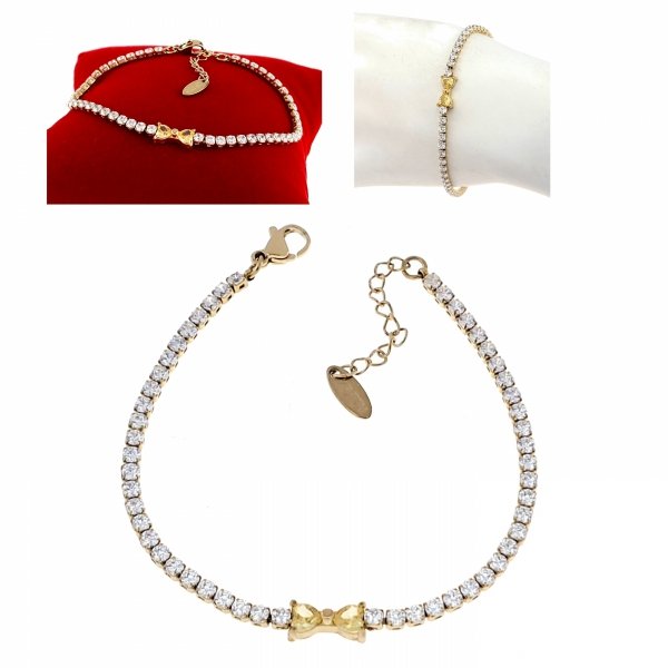 BRACELET GOLD CELEBRITY STAINLESS STEEL