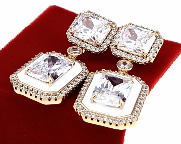 exclusive swarovski gold-plated earrings