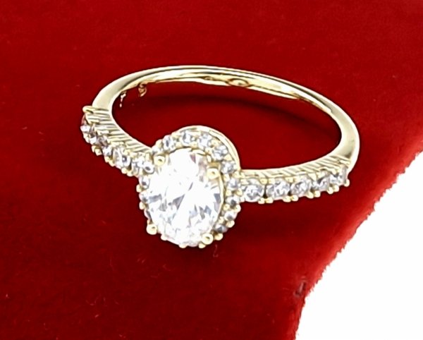gold ring 18,60mm. gold-plated engagement xuping