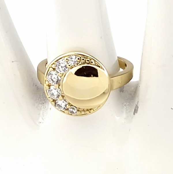 gold ring 18,60mm. gold-plated engagement xuping