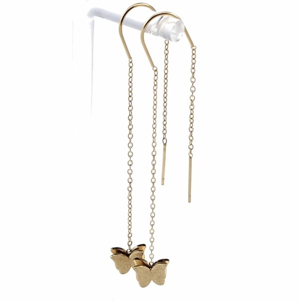 gold earrings made of stainless steel