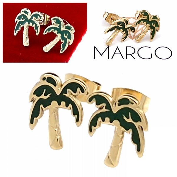 gold earrings made of stainless steel