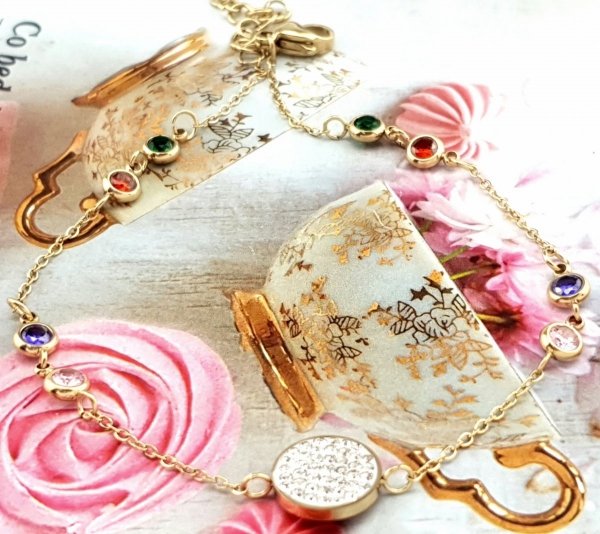 BRACELET GOLD CELEBRITY STAINLESS STEEL