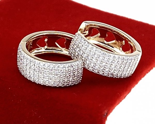 exclusive swarovski gold-plated earrings