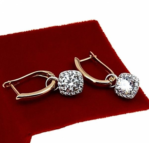 exclusive swarovski gold-plated earrings