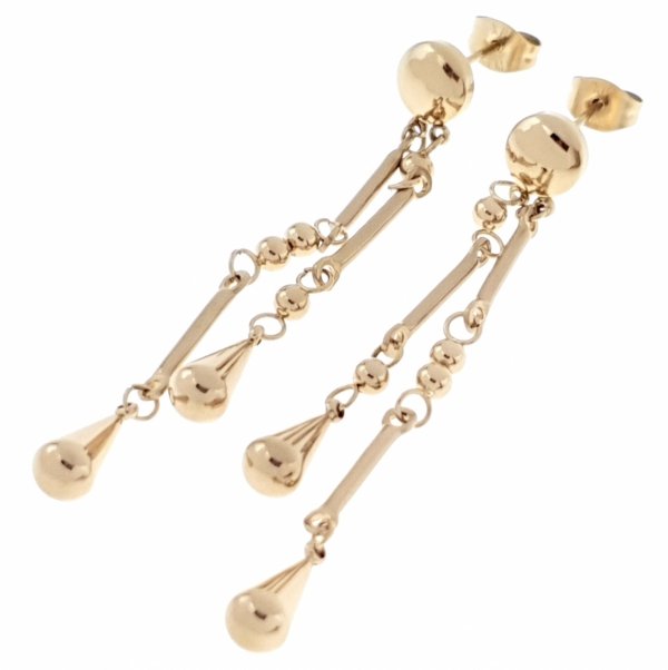 gold earrings made of stainless steel