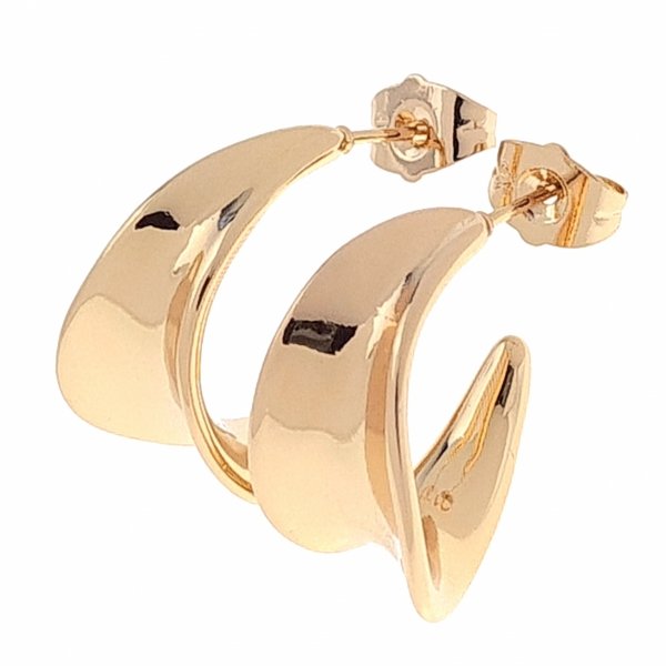 gold plated earrings with exclusive cubic zirconia