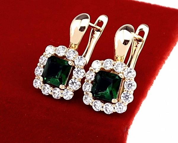 exclusive swarovski gold-plated earrings