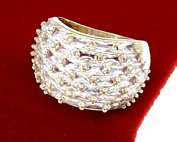 gold ring 18,60mm. gold-plated engagement xuping