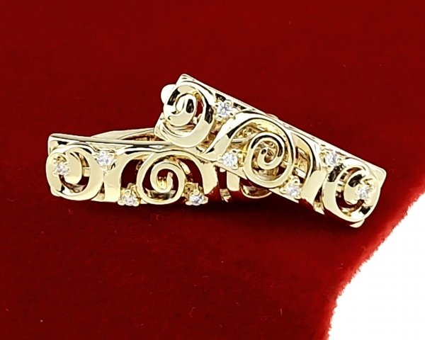 gold plated earrings with exclusive cubic zirconia