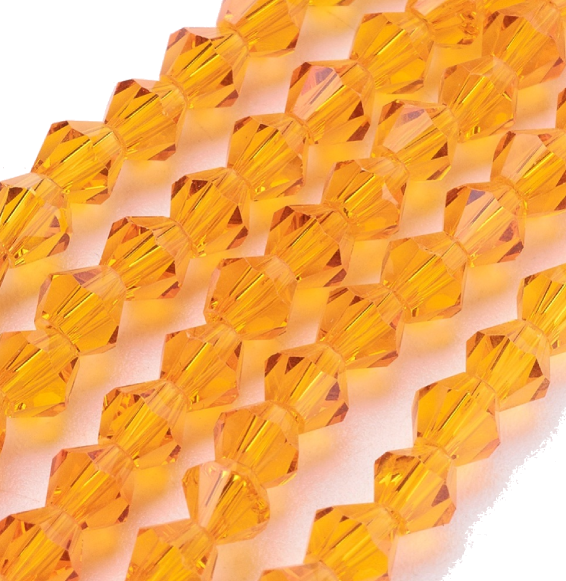 Glass beads faceted strands