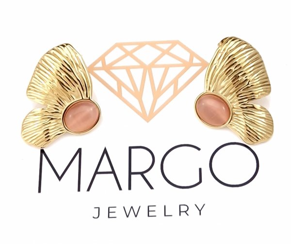 gold earrings made of stainless steel