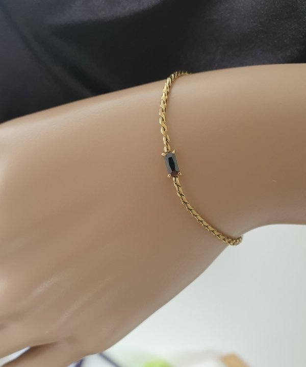 BRACELET GOLD CELEBRITY STAINLESS STEEL