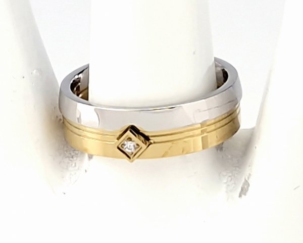 ring 19,00mm gold stainless steel