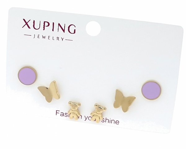 gold plated earrings with exclusive cubic zirconia