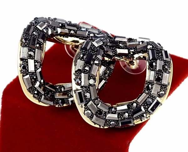 gold plated earrings with exclusive cubic zirconia