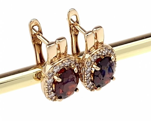 exclusive swarovski gold-plated earrings