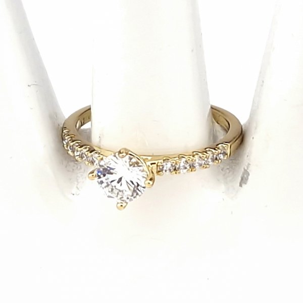 gold ring 18,60mm. gold-plated engagement xuping