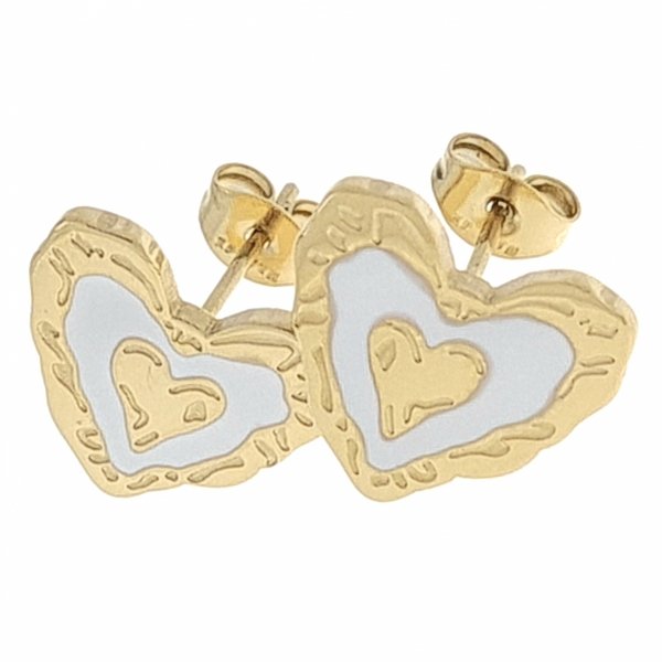 gold earrings made of stainless steel