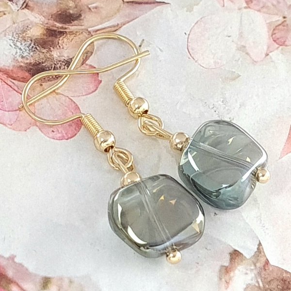 gold earrings made of stainless steel