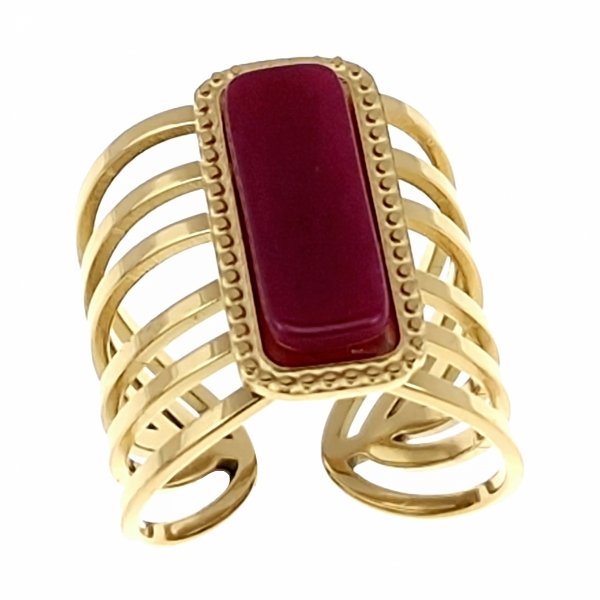 ring 18,30mm gold stainless steel