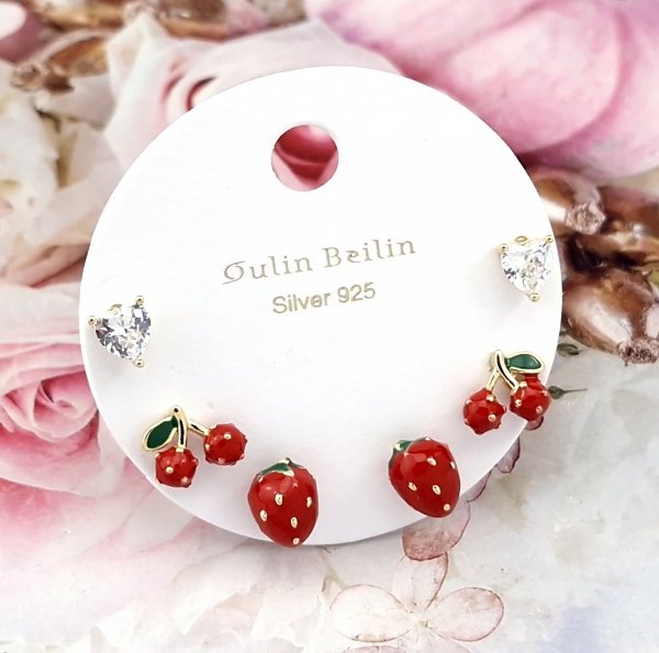 gold plated earrings with exclusive cubic zirconia