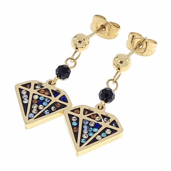 gold earrings made of stainless steel