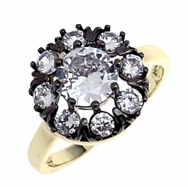 gold ring 18,60mm. gold-plated engagement xuping