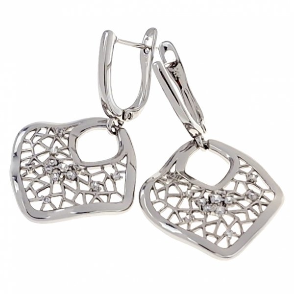 gold plated earrings with exclusive cubic zirconia