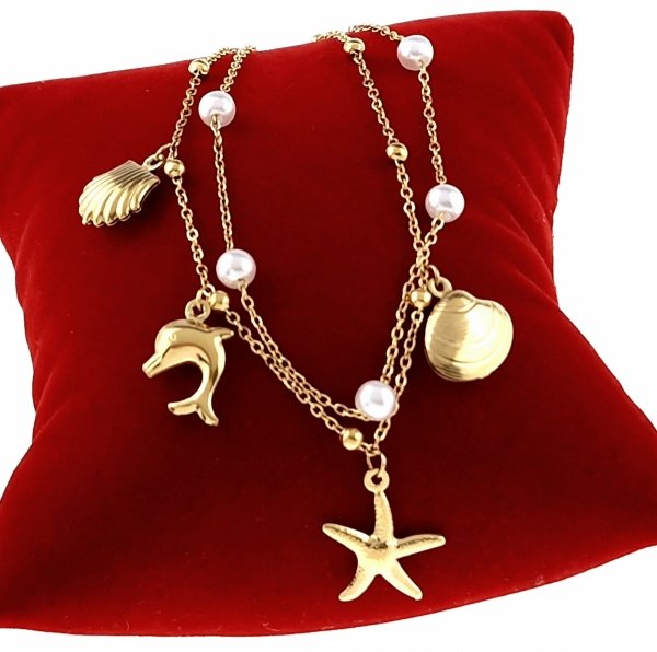 BRACELET GOLD CELEBRITY STAINLESS STEEL