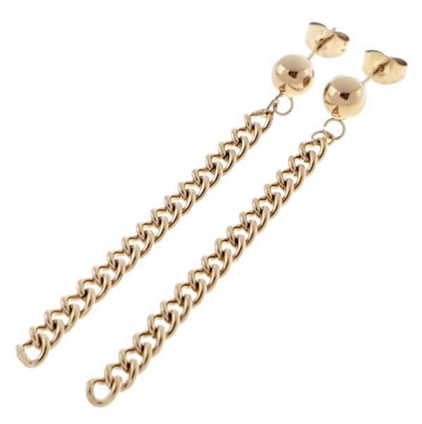 gold earrings made of stainless steel