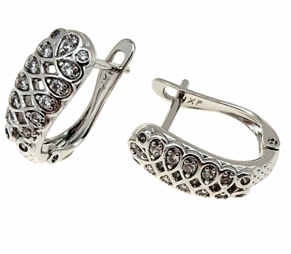 gold plated earrings with exclusive cubic zirconia
