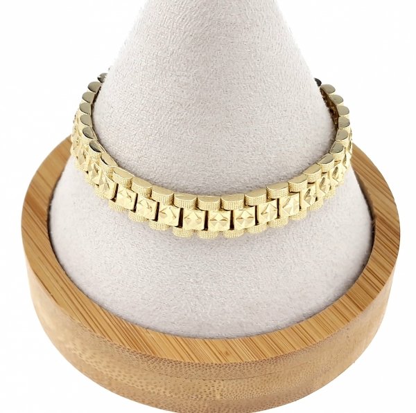 gold bracelet for a gold-plated leg
