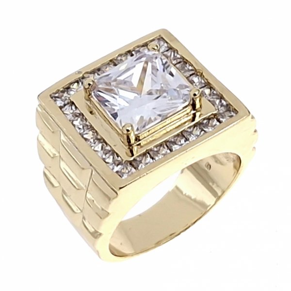 gold ring 18,60mm. gold-plated engagement xuping