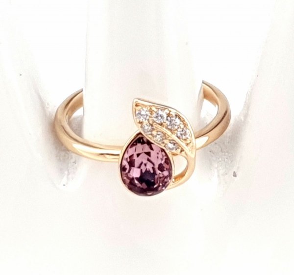 gold ring 17,00mm. gold-plated engagement xuping